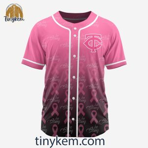 Minnesota Twins Fight Breast Cancer Customized Baseball Jersey