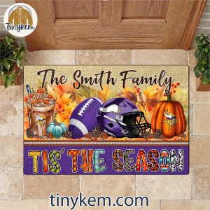 Minnesota Vikings Fall Tis The Season Customized Doormat 3 G0kaZ