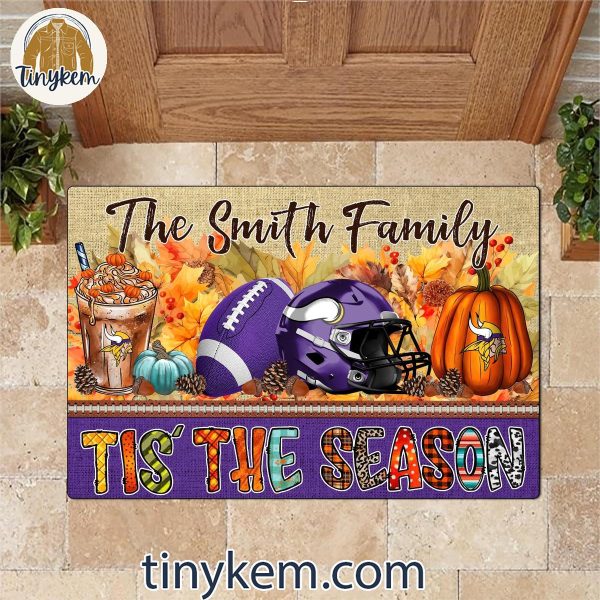 Minnesota Vikings Fall Tis’ The Season Customized Doormat