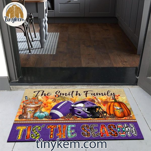 Minnesota Vikings Fall Tis’ The Season Customized Doormat