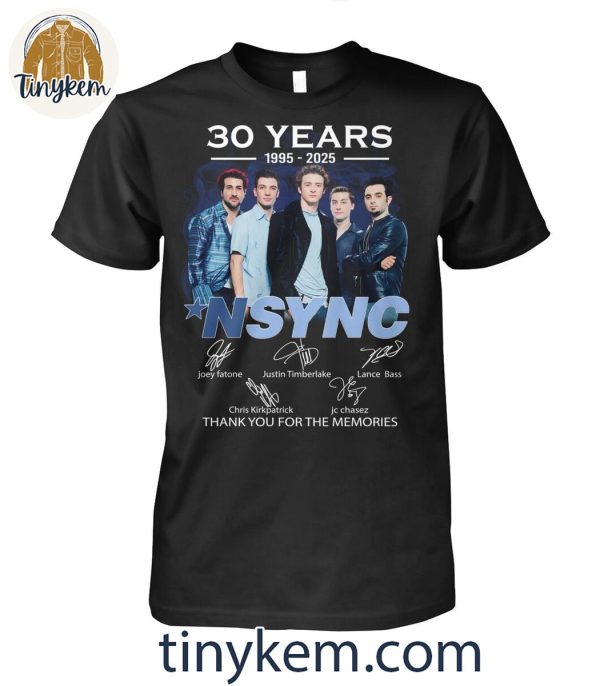 NSYNC 30 Years 1995-2025 Thank You For The Memories T-Shirt