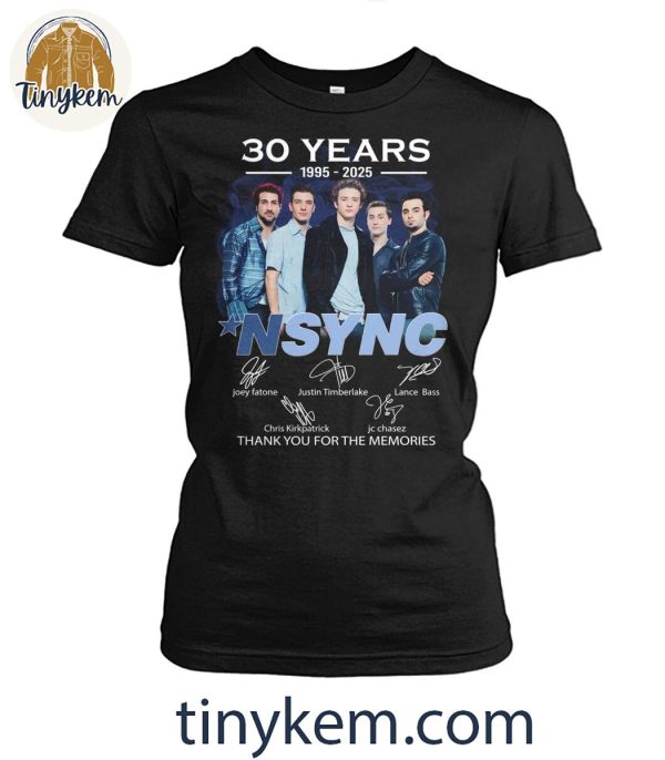 NSYNC 30 Years 1995-2025 Thank You For The Memories T-Shirt