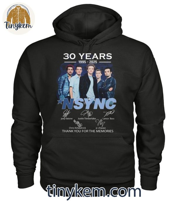 NSYNC 30 Years 1995-2025 Thank You For The Memories T-Shirt