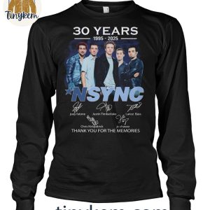 NSYNC 30 Years 1995 2025 Thank You For The Memories T Shirt 4 9MJGF