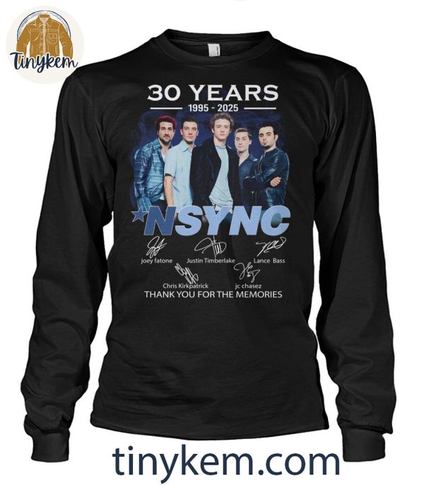 NSYNC 30 Years 1995-2025 Thank You For The Memories T-Shirt