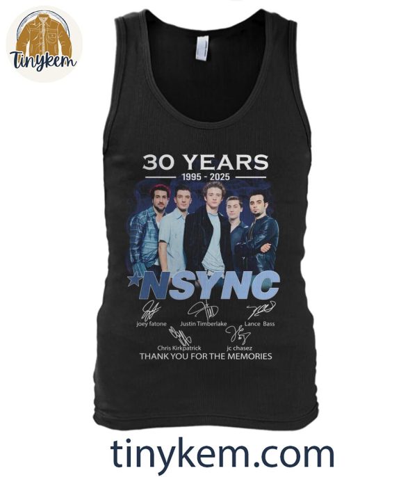 NSYNC 30 Years 1995-2025 Thank You For The Memories T-Shirt