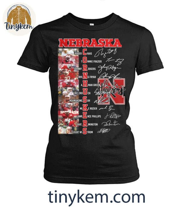 Nebraska Cornhuskers 2024 Team Line Up Player Name Shirt