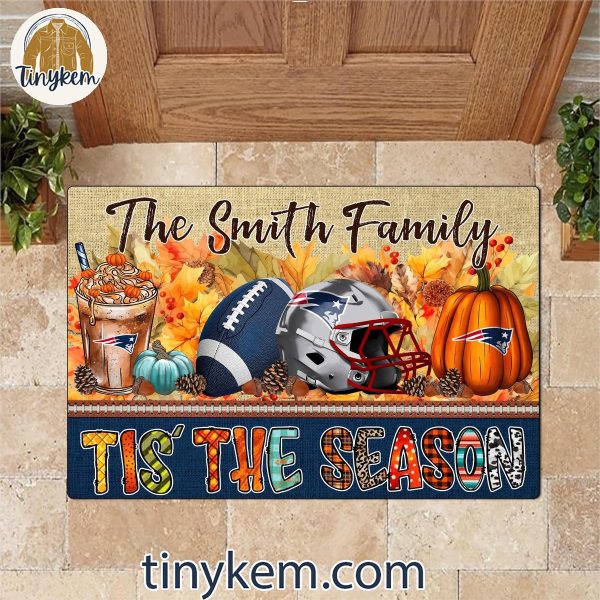 New England Patriots Fall Tis’ The Season Customized Doormat