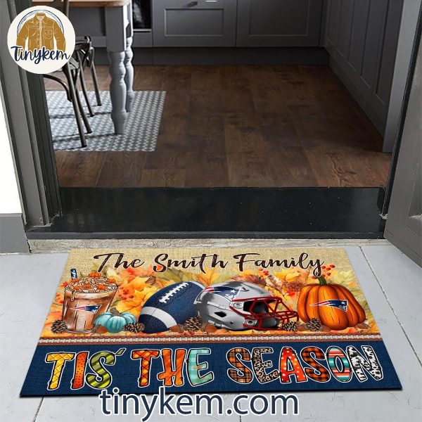 New England Patriots Fall Tis’ The Season Customized Doormat