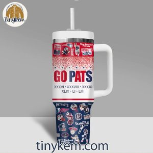 New England Patriots Go Pats Patriots Nation 40 Oz Tumbler 3 5AUUc