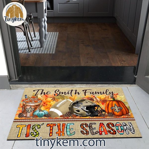 New Orleans Saints Fall Tis’ The Season Customized Doormat