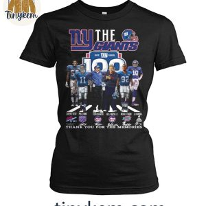 New York Giants 100th Anniversary Thank You For The Memories Of Legends T Shirt 3 kptkg