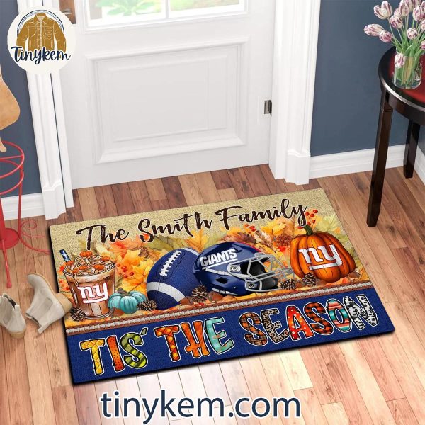 New York Giants Fall Tis’ The Season Customized Doormat