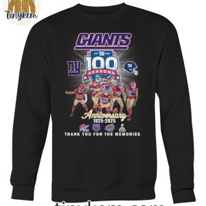 New York Giants Thank You For The Memories Of 100 Years 1925 2025 T Shirt 2 UWwui