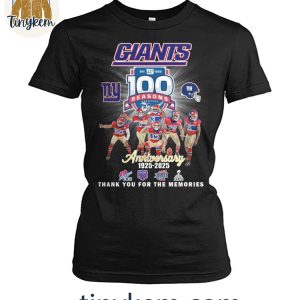 New York Giants Thank You For The Memories Of 100 Years 1925 2025 T Shirt 3 5gNjB