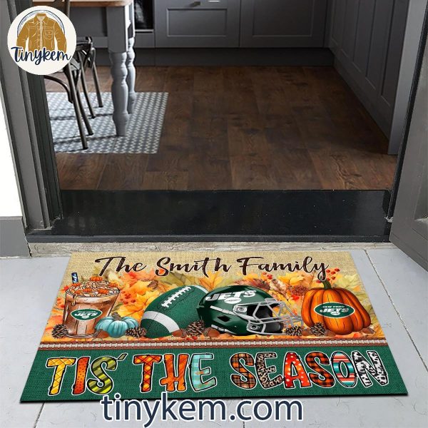 New York Jets Fall Tis’ The Season Customized Doormat