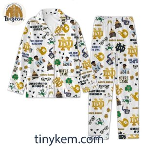 Notre Dame Fighting Irish Go Irish Dark/Light Version Pajamas Set