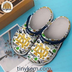 Notre Dame Fighting Irish Go Irish Football Clogs Crocs Dark Light Version 3 TIbGn