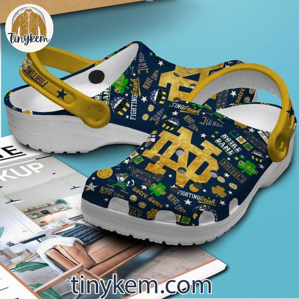 Notre Dame Fighting Irish Go Irish Football Clogs Crocs Dark/Light Version