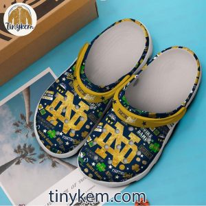 Notre Dame Fighting Irish Go Irish Football Clogs Crocs Dark Light Version 6 WYEsR