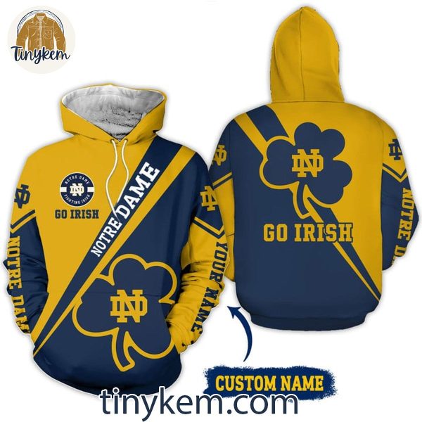 Notre Dame Fighting Irish Go Irish Football Customized Hoodie Sweatshirt