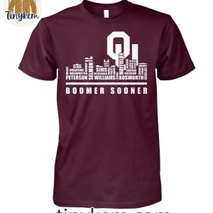 Oklahoma Sooners Boomer Sooner Football Player Name Skyline Shirt