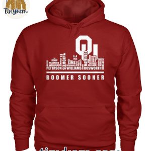 Oklahoma Sooners Boomer Sooner Football Player Name Skyline Shirt 3 sjm2C