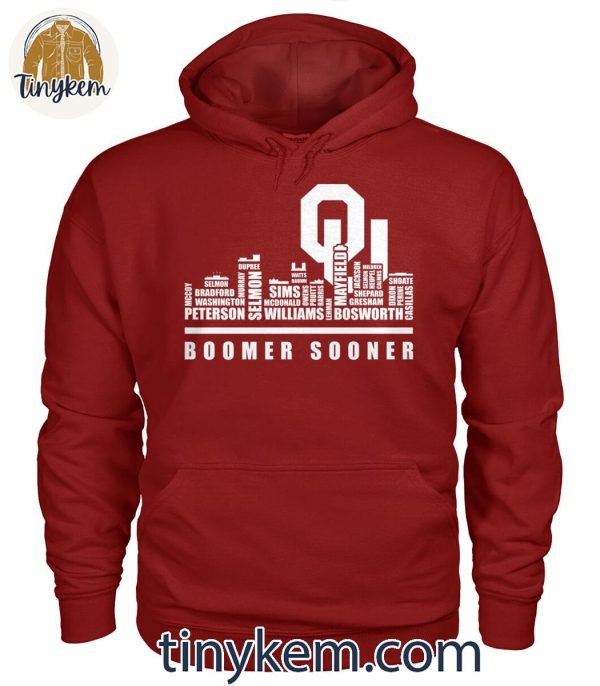 Oklahoma Sooners Boomer Sooner Football Player Name Skyline Shirt