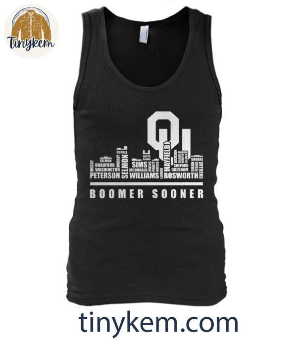 Oklahoma Sooners Boomer Sooner Football Player Name Skyline Shirt