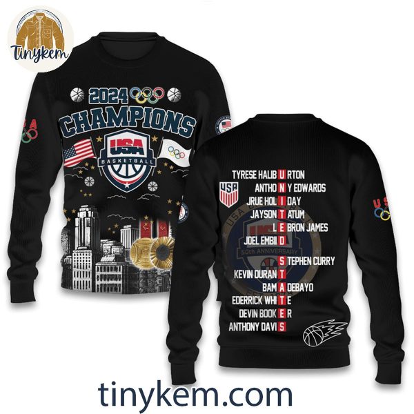 Olympic 2024 Champions USA Basketball Unisex T-Shirt, Sweatshirt, Hoodie