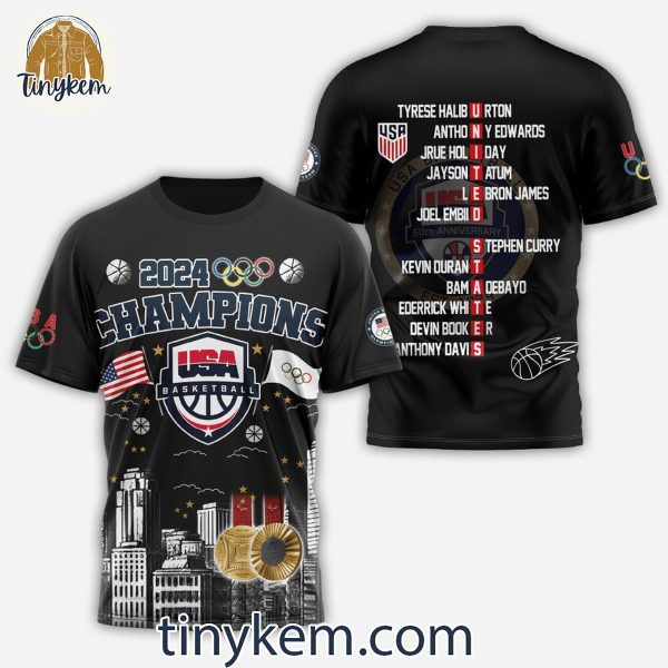 Olympic 2024 Champions USA Basketball Unisex T-Shirt, Sweatshirt, Hoodie