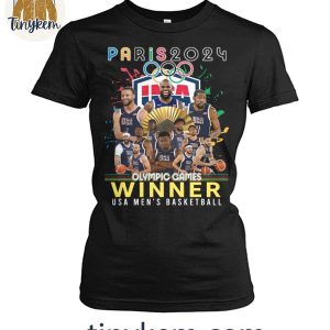 Olympic Games Winner Paris 2024 USA Mens Basketball T Shirt 3 t4Ayw