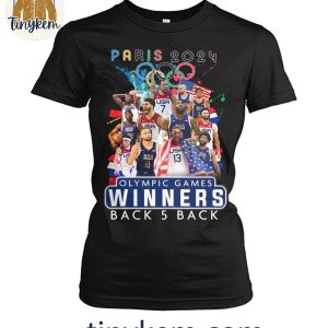 Paris Olympic 2024 USA Basketball Winners Back 5 Back T-Shirt