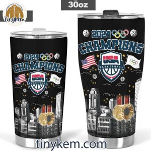 Paris Olympic 2024 United States MenE28099s National Basketball Team 20oz Tumbler 4 rdBdP