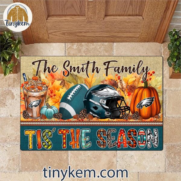 Philadelphia Eagles Fall Tis’ The Season Customized Doormat