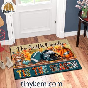 Philadelphia Eagles Fall Tis The Season Customized Doormat 5 Zi4PD