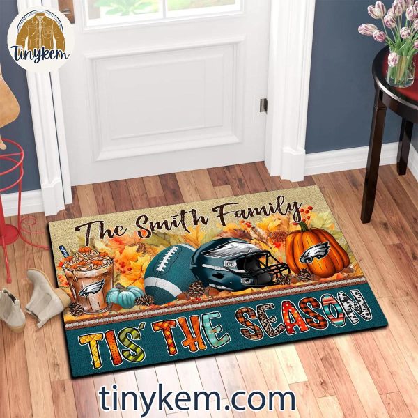 Philadelphia Eagles Fall Tis’ The Season Customized Doormat