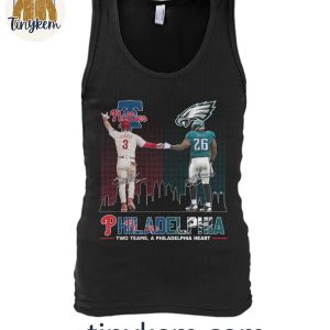 Philadelphia Phillies Philadelphia Eagles Two Team A Philadelphia Heart T Shirt 5 Pw2sO