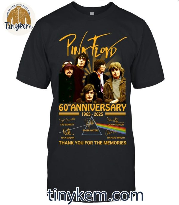 Pink Floyd 60th Anniversary 1965-2025 Thank You Shirt