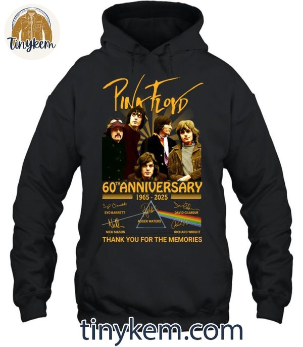 Pink Floyd 60th Anniversary 1965-2025 Thank You Shirt