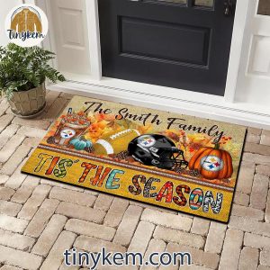 Pittsburgh Steelers Fall Tis The Season Customized Doormat 2 uC1FR