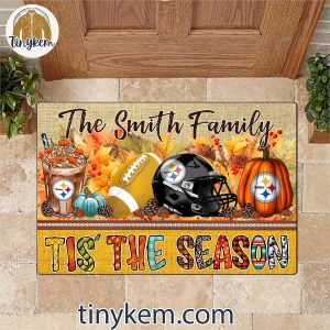 Pittsburgh Steelers Fall Tis The Season Customized Doormat 3 l4HgN