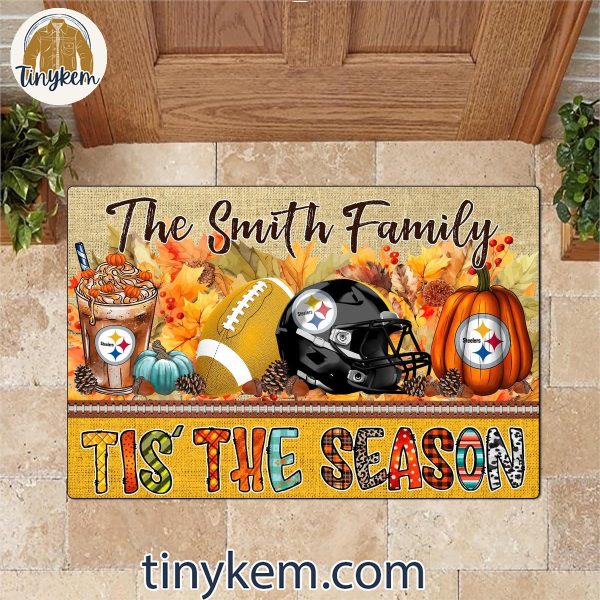 Pittsburgh Steelers Fall Tis’ The Season Customized Doormat