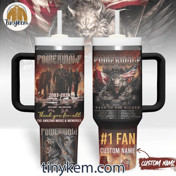 Powerwolf #1 Fan Wake Up The Wicked 2003-2024 Customized 40 Oz Tumbler