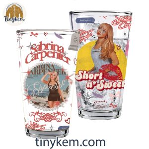 Sabrina Carpenter Short N’ Sweet 2024 16oz Beer Glass Cup