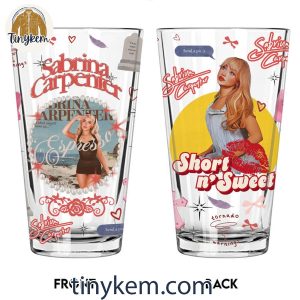 Sabrina Carpenter Short N Sweet 2024 16oz Beer Glass Cup 2 nbAma