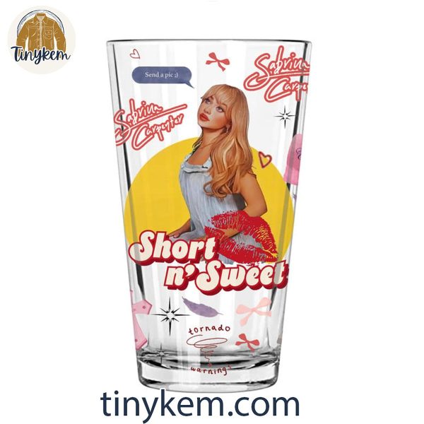 Sabrina Carpenter Short N’ Sweet 2024 16oz Beer Glass Cup