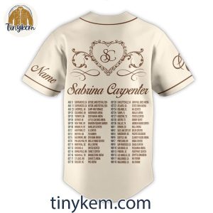 Sabrina Carpenter Short N Sweet US Tour 2024 Personalized Baseball Jersey 3 3Hes2