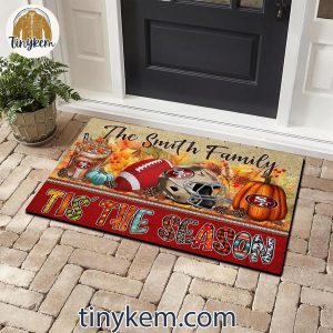 San Francisco 49ers Fall Tis The Season Customized Doormat 2 LgKSJ