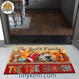 San Francisco 49ers Fall Tis The Season Customized Doormat 4 2mxK4